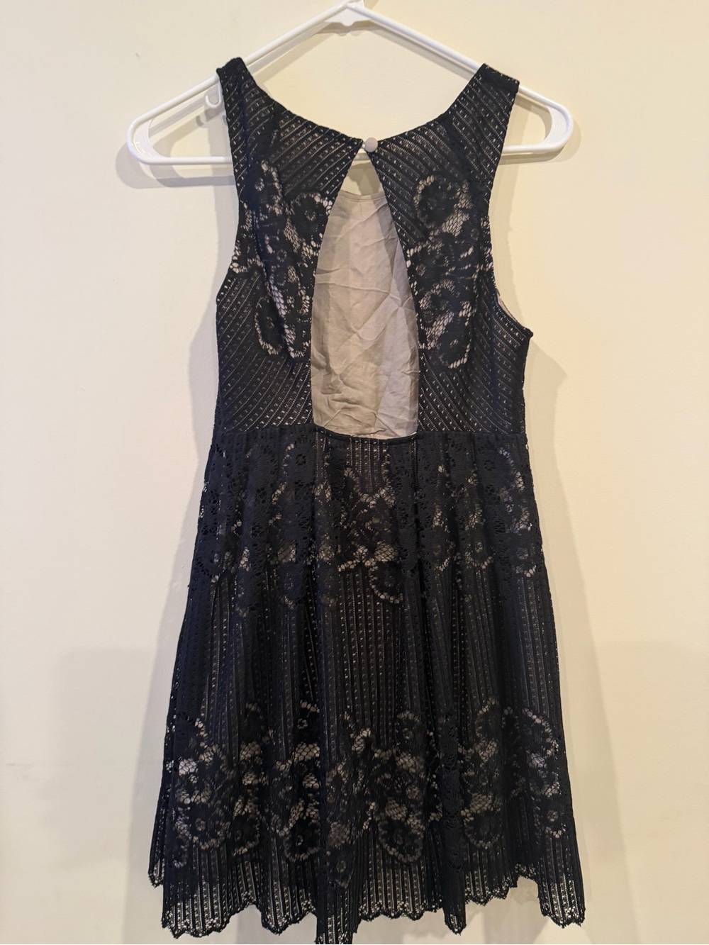 Free People Black Lace Fit-and-Flare Dress